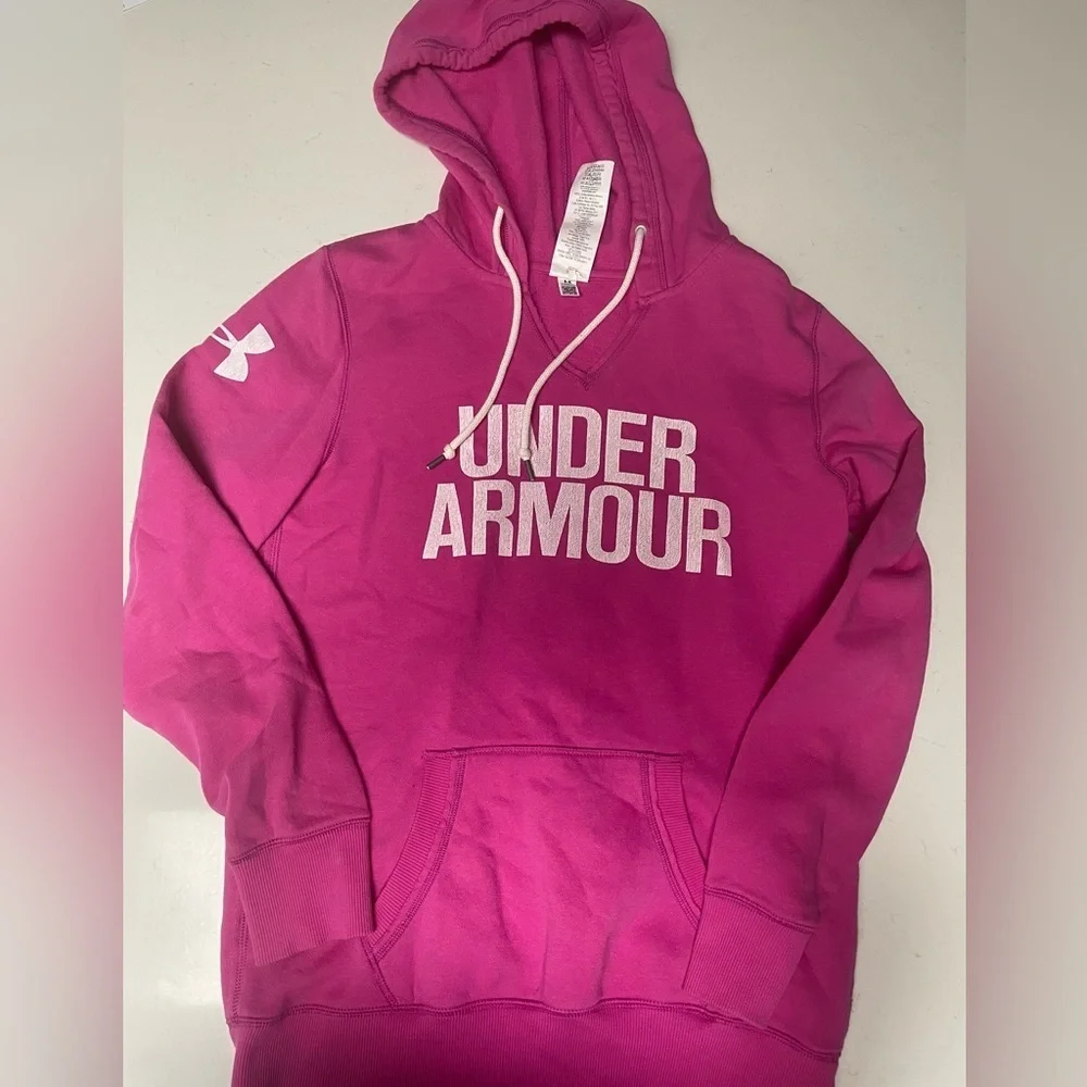 Under Armour Fuchsia Hoodie with White Accents